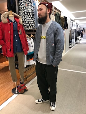 「TOPO DESIGNS（トポデザインズ）のアイテム」を使った、すずき ともたかさん（メンズ・183cm）の秋コーディネート