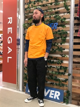 「TOPO DESIGNS（トポデザインズ）のアイテム」を使った、すずき ともたかさん（メンズ・183cm）の冬コーディネート