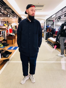 「BEAVER（ビーバー）のアイテム」を使った、すずき ともたかさん（メンズ・183cm）の春コーディネート