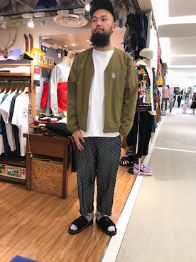 「BEAVER（ビーバー）のアイテム」を使った、すずき ともたかさん（メンズ・183cm）の春コーディネート