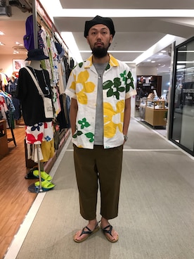 「TIGRE BROCANTE（ティグルブロカンテ）のアイテム」を使った、すずき ともたかさん（メンズ・183cm）の夏コーディネート