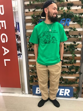 「MANASTASH（マナスタッシュ）のアイテム」を使った、すずき ともたかさん（メンズ・183cm）の夏コーディネート