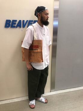 「SPELLBOUND（スペルバウンド）のアイテム」を使った、すずき ともたかさん（メンズ・183cm）の夏コーディネート