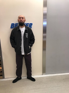 「アイテム（ブルゾン）」を使った、すずき ともたかさん（メンズ・183cm・30代）の夏コーディネート