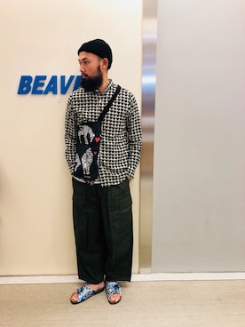 「SPELLBOUND（スペルバウンド）のアイテム」を使った、すずき ともたかさん（メンズ・183cm）の夏コーディネート