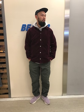 「アイテム（ブルゾン）」を使った、すずき ともたかさん（メンズ・183cm・30代）の冬コーディネート
