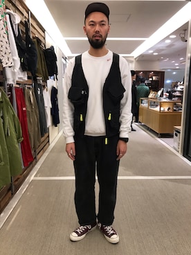 「BEAVER（ビーバー）のアイテム」を使った、すずき ともたかさん（メンズ・183cm）の冬コーディネート