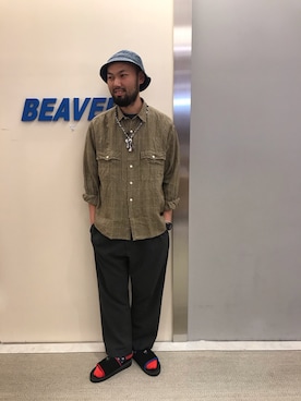 「ptarmigan（ターミガン）のアイテム」を使った、すずき ともたかさん（メンズ・183cm）の春コーディネート