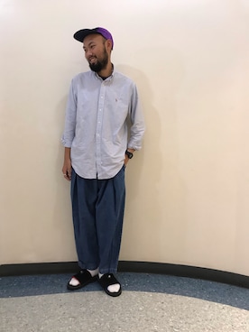 「ptarmigan（ターミガン）のアイテム」を使った、すずき ともたかさん（メンズ・183cm）の夏コーディネート