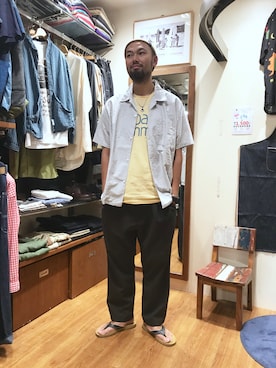 すずき ともたかさん(メンズ・183cm)の夏コーディネート