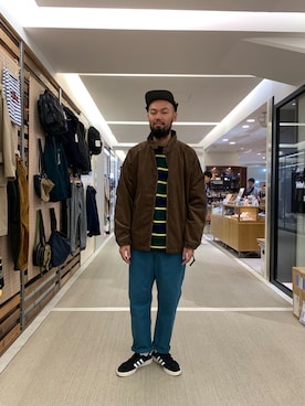 「アイテム（ブルゾン）」を使った、すずき ともたかさん（メンズ・183cm・30代）の秋コーディネート