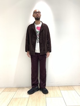 「BEAVER（ビーバー）のアイテム」を使った、すずき ともたかさん（メンズ・183cm）の冬コーディネート