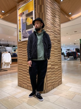 「アイテム（ブルゾン）」を使った、すずき ともたかさん（メンズ・183cm・30代）の冬コーディネート