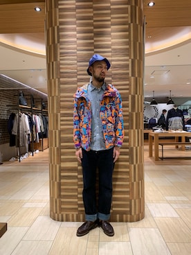 「WILD THINGS（ワイルドシングス）のアイテム（マウンテンパーカー）」を使った、すずき ともたかさん（メンズ・183cm）の冬コーディネート