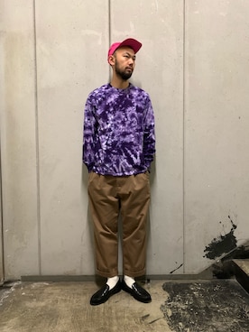 「ROSTER SOX（ロスターソックス）のアイテム」を使った、すずき ともたかさん（メンズ・183cm）の春コーディネート