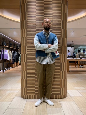 「アイテム（ブルゾン）」を使った、すずき ともたかさん（メンズ・183cm・30代）の春コーディネート