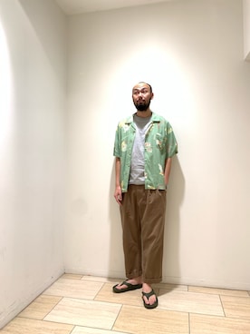 「MANASTASH（マナスタッシュ）のアイテム」を使った、すずき ともたかさん（メンズ・183cm）の春コーディネート