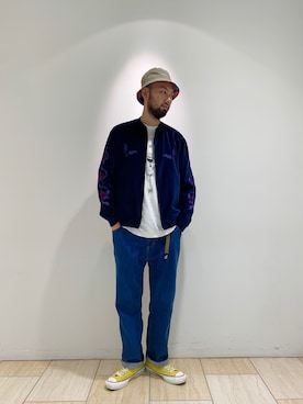 「WILD THINGS（ワイルドシングス）のアイテム（帽子）」を使った、すずき ともたかさん（メンズ・183cm）の秋コーディネート