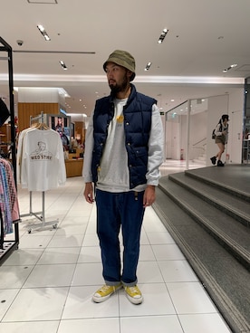 「MANASTASH（マナスタッシュ）のアイテム」を使った、すずき ともたかさん（メンズ・183cm）の秋コーディネート