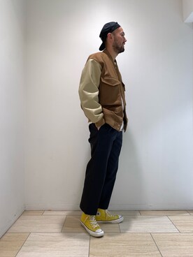 「アイテム（ブルゾン）」を使った、すずき ともたかさん（メンズ・183cm・30代）の冬コーディネート