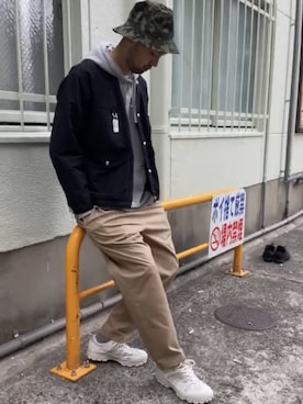 「アイテム（ブルゾン）」を使った、すずき ともたかさん（メンズ・183cm・30代）の冬コーディネート