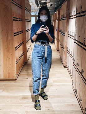 「アイテム（レッグウェア、グリーン系）」を使った、imacurryさん（レディース・167cm）の秋コーディネート