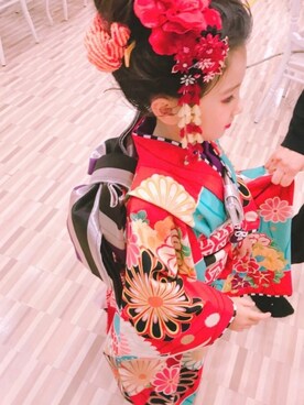 「メイクアップ」｜「アイテム（その他）」を使った、yuniiiii0130さん（キッズ・100cm）の春コーディネート