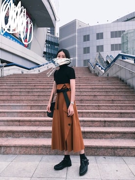 「Luftrobe（ルフトローブ）のアイテム」を使った、B o nさん（レディース・156cm）の夏コーディネート