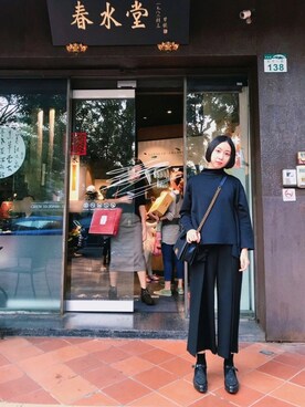 「STUDIOUS（ステュディオス）のアイテム（スウェット）」を使った、B o nさん（レディース・156cm）の冬コーディネート