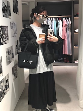 「アイテム（サングラス、ホワイト系）」を使った、97tll20さん（レディース・158cm）の春コーディネート