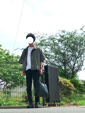 「HALHAM（ハルハム）のアイテム（シャツ/ブラウス）」を使った、おくいさん（メンズ・168cm）の春コーディネート