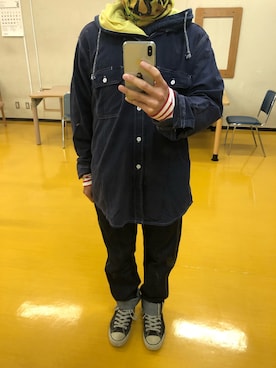 「AlexanderLeeChang（アレキサンダーリーチャン）のアイテム（パーカー）」を使った、Kazさん（メンズ・158cm）の夏コーディネート