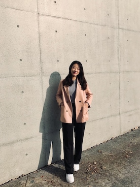 「西裝外套」｜「アイテム（フォーマルスーツ/小物）」を使った、bettyhan0625さん（レディース・159cm）の冬コーディネート