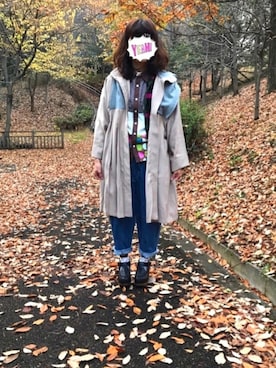 「NIRAME.CO（ニラメッコ）のアイテム」を使った、まるこさん（レディース・164cm）の冬コーディネート