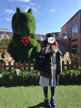 「RehersalL（リハーズオール）のアイテム（ジャケット/アウター）」を使った、まるこさん（レディース・164cm）の冬コーディネート
