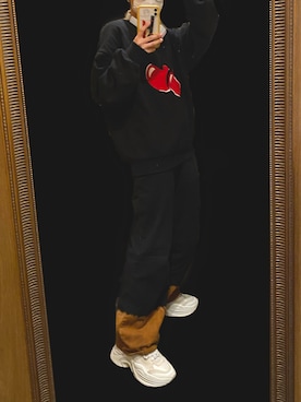 「KIRSH（キルシー）のアイテム（スウェット）」を使った、nyong66さん（レディース・158cm）の春コーディネート