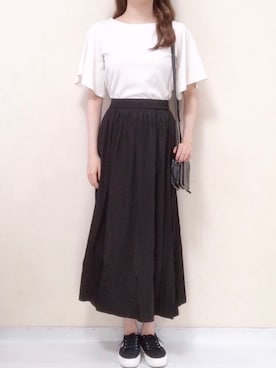 「Chille anap（チルアナップ）のアイテム」を使った、Micoさん（レディース・160cm）の夏コーディネート