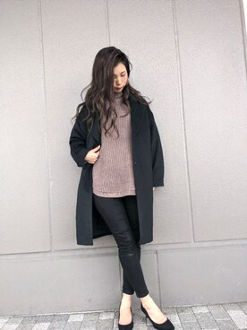 「ジーユーコーデ」｜「アイテム（チェスターコート）」を使った、koto714さん（レディース・167cm）の秋コーディネート