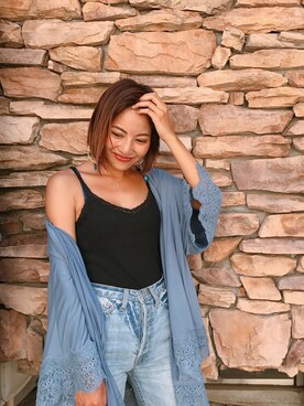 「Vicente（ヴィセンテ）のアイテム（キャミソール）」を使った、🍊さん（レディース・157cm）の夏コーディネート