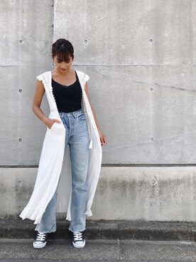 「Vicente（ヴィセンテ）のアイテム（キャミソール）」を使った、🍊さん（レディース・157cm）の夏コーディネート