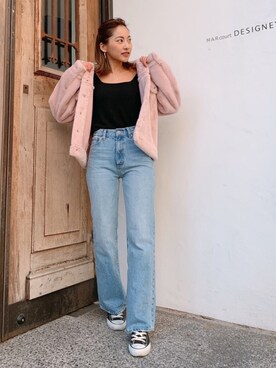 🍊さん（レディース・157cm）の冬コーディネート