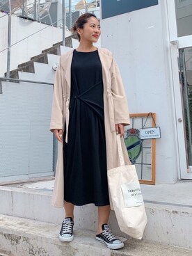 「CONVERSE（コンバース）のconverse（コンバース） ALL STAR OX（オールスターOX）（スニーカー）」を使った、🍊さん（レディース・157cm）の春コーディネート