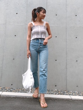 「Vicente（ヴィセンテ）のアイテム（キャミソール）」を使った、🍊さん（レディース・157cm）の夏コーディネート