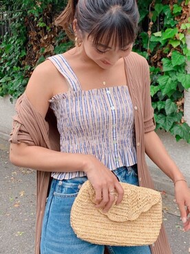 「Vicente（ヴィセンテ）のアイテム（キャミソール）」を使った、🍊さん（レディース・157cm）の夏コーディネート