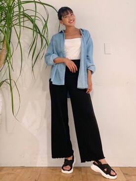 「Vicente（ヴィセンテ）のアイテム（キャミソール）」を使った、🍊さん（レディース・157cm）の夏コーディネート