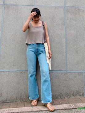 「Vicente（ヴィセンテ）のアイテム（タンクトップ）」を使った、🍊さん（レディース・157cm）の夏コーディネート