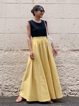「Vicente（ヴィセンテ）のアイテム（タンクトップ）」を使った、🍊さん（レディース・157cm）の夏コーディネート