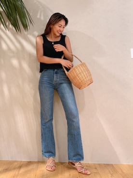 「Vicente（ヴィセンテ）のアイテム（タンクトップ）」を使った、🍊さん（レディース・157cm）の夏コーディネート