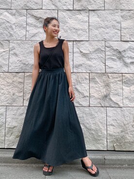 「Vicente（ヴィセンテ）のアイテム（タンクトップ）」を使った、🍊さん（レディース・157cm）の夏コーディネート