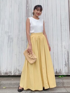 「Vicente（ヴィセンテ）のアイテム（タンクトップ）」を使った、🍊さん（レディース・157cm）の夏コーディネート